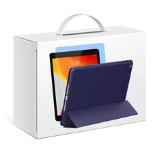 Funda Smart Cover Tpu iPad Pro 11 2018 A1980 A2013 + Vidrio Color Azul Marino