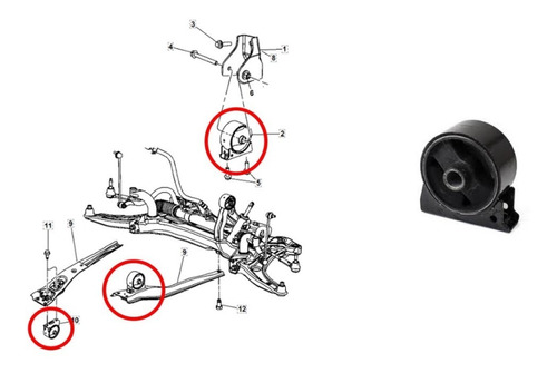 Soporte Motor Delantero Dodge Caliber Jeep Compass Patriot Foto 2