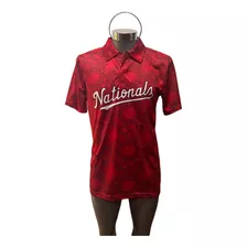 Playera Polo Majestic Beisbol Mlb Nationals Washington