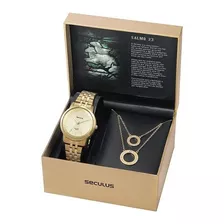 Relógio Seculus Feminino Dourado 20890lpskda1k1