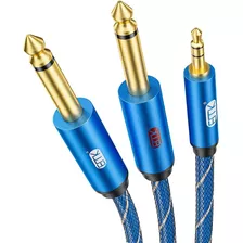 Cable 3.5mm 1/8 Trs A Dual 6.35mm 1/4, 3.3 Pies