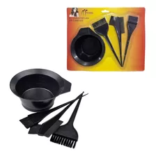 6 Kits De Pincel Para Pintura De Cabelo Com Bowl 4 Pç