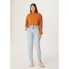 Calça Jeans Feminina Cintura Alta Slouchy Hering