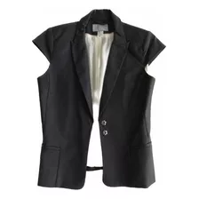 Hym - Chaleco/blazer Sin Mangas Gris Oscuro 100% Original