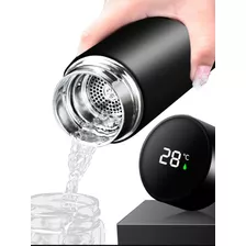 Garrafa Térmica Em Aço Inox Com Termômetro Digital Led 500ml