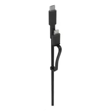 Cable Dual Mophie Lightning/ Micro Usb A Usb 2 Mt Negro