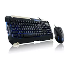 Teclado+mouse Tt Sports Commander Combo Kb-cmc-plblpb-01