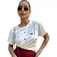 Camiseta Cereja Cherry Cherries Blogueira Tendencia Feminina