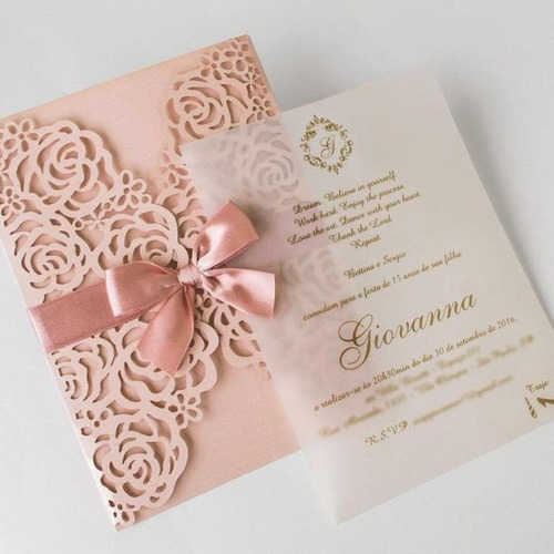 50 Envelopes Convite De Casamento Rendados+ Frete Grátis