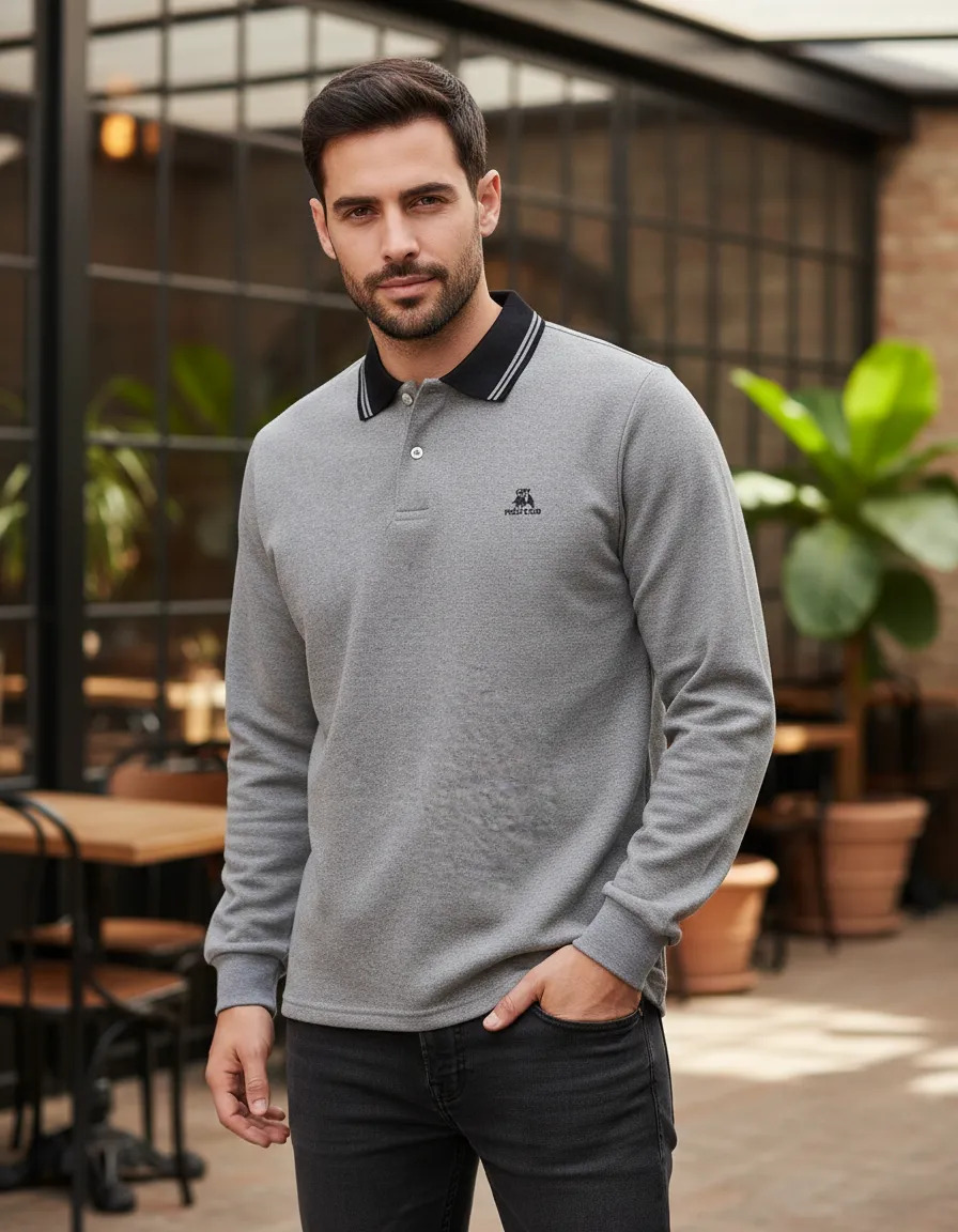 Chomba Manga Larga Hombre Frisa Ghy Polo Club Talles Grandes