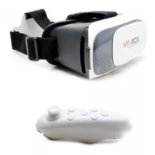 Oculos Realidade 3d Virtual Cm Controle Para Celular Jogos Cor Branco