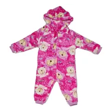 Pijama Inverno Macacão Fleece Soft Bebê Quentinho Menina