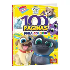 Livro Para Colorir Disney Com 100 Paginas - Bingo E Rolly + Brinde Para Leitura