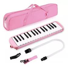 Melodica Escolar 32 Teclas Con Estuche Rosa