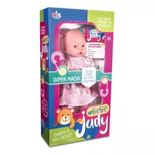 Boneca Judy Aperta Barriguinha Sons De Bebê 42cm Milk 468