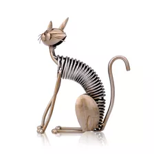 Gato Metal Escultura Ferro Arte Gato Molatooarts