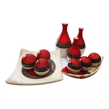 Conjunto Vasos Ceramica - Enfeites Decoração Sala Completo