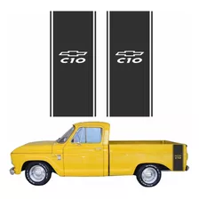 Par Adesivo Laterais Caçamba Compatível Chevrolet C10 Imp382