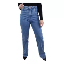 Calça Jeans Feminina Tharog Wide Leg Azul Médio - Th1839je