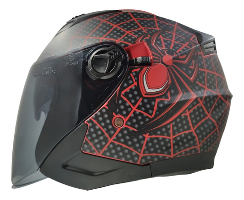 Casco Moto Certificado Super Heroes 3/4 Edge Original Marvel Foto 2