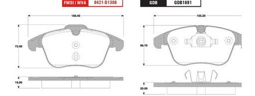 Balata Delantera Low Trw Landrover Range Rover Evoque 2014 Foto 2