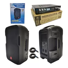 Combo Amplificador Digital 200w +2 Parlantes Pasivos 8¨ 400w