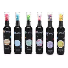 Kit Mini Marca Texto Garrafinha Planet Fluorescente 6 Cores