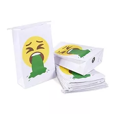 25-pack Vomit Bolsas - Emoji Imprimir- Desechable Autosellan