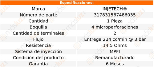 1- Inyector Combustible 300 8 Cil 5.7l 2005/2009 Injetech Foto 4