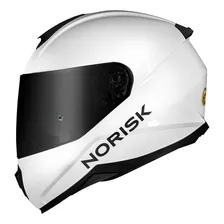 Capacete Norisk Razor Branco Brilhante + Viseira Fumê