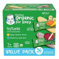 Gerber Teethers Organic Caja Variada 36 Pack Importado