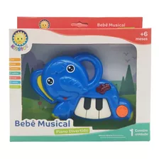 Brinquedo Piano Musical Bebê Elefante Pianinho Luz Melodia