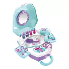 Kit Salão De Beleza Infantil Completo Com Acessórios Maleta