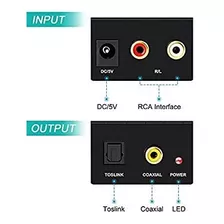 Convertidor Audio Optico A Rca + Cable Optical