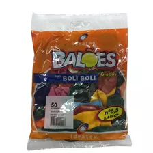 Balão De Ar Festa Bexiga Boli Boli Nº6,5 - 3 Pt C/ 50