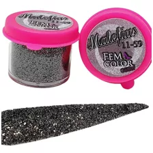 Gibre Glitter Decoracion Uñas Nails Pewter 11-59 Femcolor