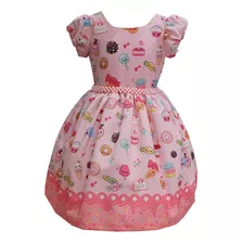 Vestido Candycrush Doce Confeitaria Infantil Festa