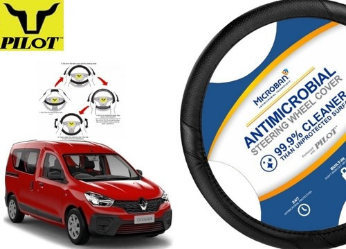 Funda Cubrevolante Negro Antimicrobial Renault Kangoo 2020 Foto 2