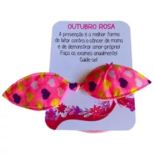 Outubro Rosa- Card Com Xuxinha De Cabelo -30unidades