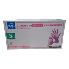 Guantes De Nitrilo Rosado 2 Cajas (100 Und) Envío Gratis 