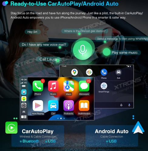 Smart Fortwo 2011-2015 Android Carplay Gps Mirrorlink Touch Foto 2