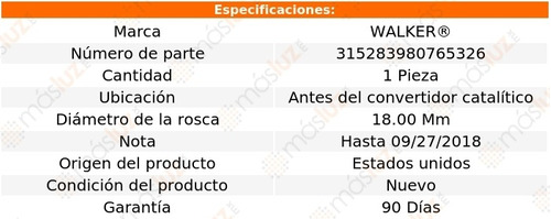 Sensor Ox O2 Antes Cc Audi S4 3.0l V6 18/19 Walker Foto 6