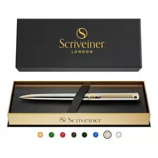 Pluma Scriveiner Silver Chrome: Regalo Perfecto Profesional