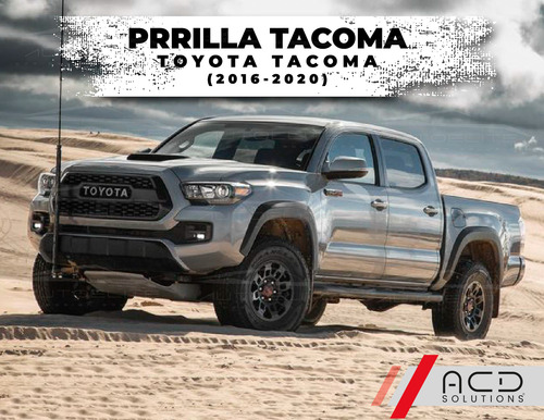 Parrilla Toyota Tacoma 2018 2019 Negra Con Emblema Plateado Foto 5