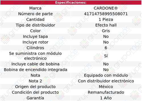 1 Distribuidor Merkur Scorpio V6 2.9l 88 Al 89 Reman Foto 4