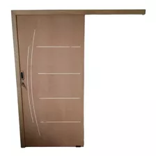 Porta De Correr Desenhada 92cm Com Trilho E Fechadura Tetra