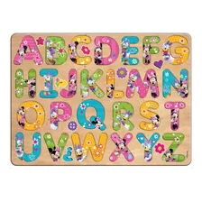 Encaje Letras Abecedario Multicolor Minnie Disney 