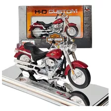 Miniatura Harley Davidson Flstfi Fat Boy 2004 1/18 Maisto