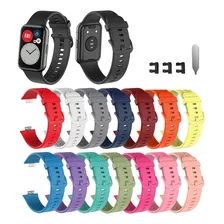 Correa Para Huawei Watch Fit New Banda De Silicone Unicolor