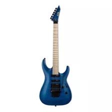 Guitarra Elétrica De Mogno Azul Transparente Ltd Mh Series Mh-203qm Com Escala De Ácer